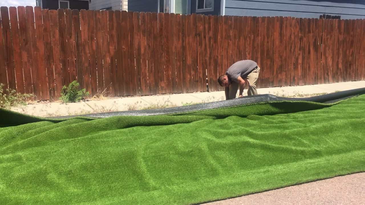 Synthetic turf retirement village garden